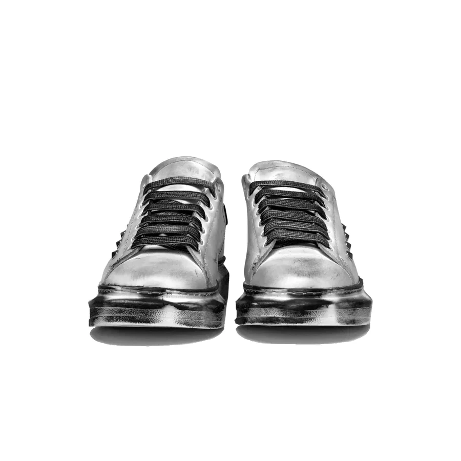 Sneakers borchiata effetto sporcata - FLAG STORE - immagine 6