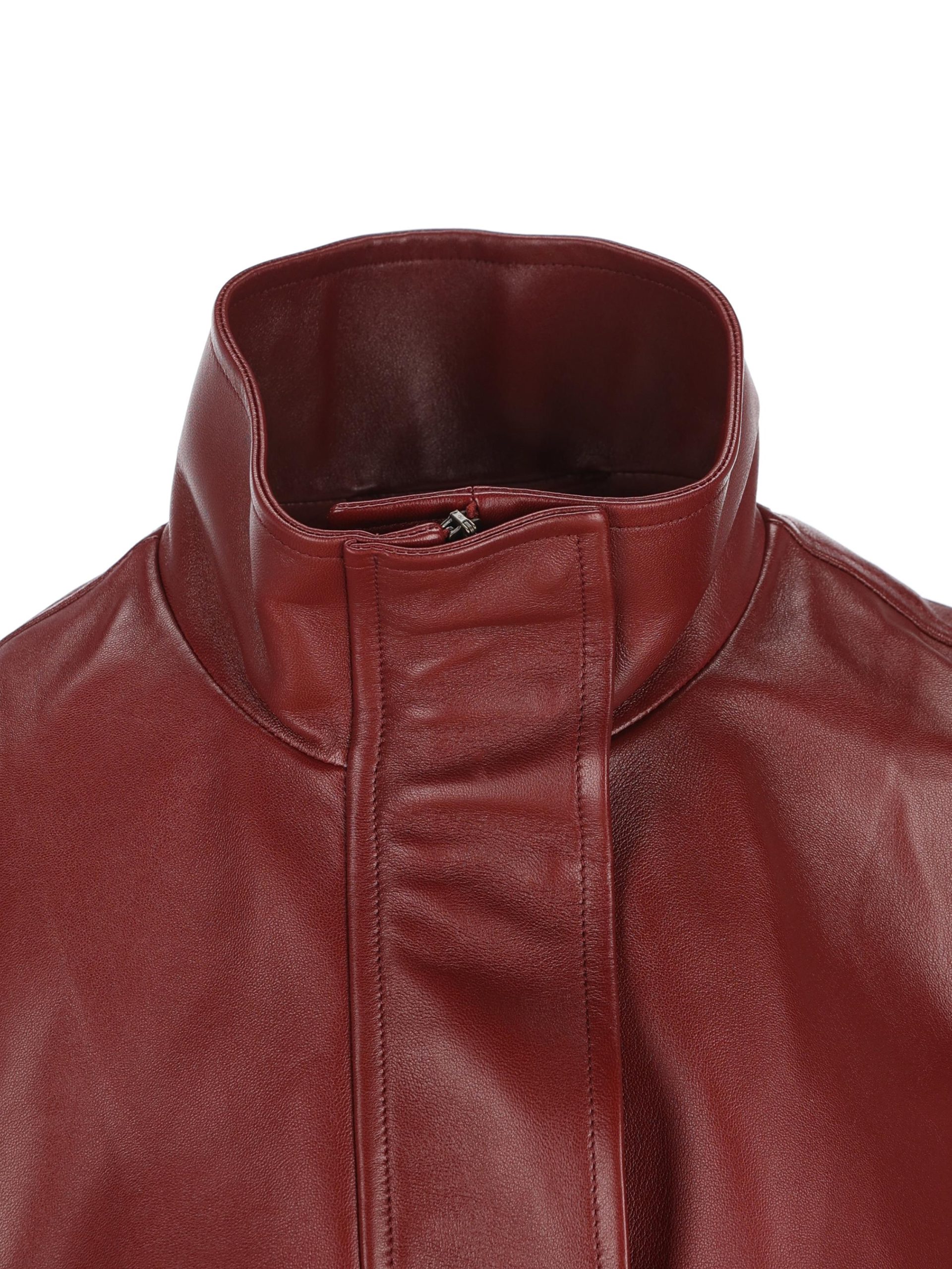 BALENCIAGA Mantella Corta In Pelle Di Agnello - immagine 4