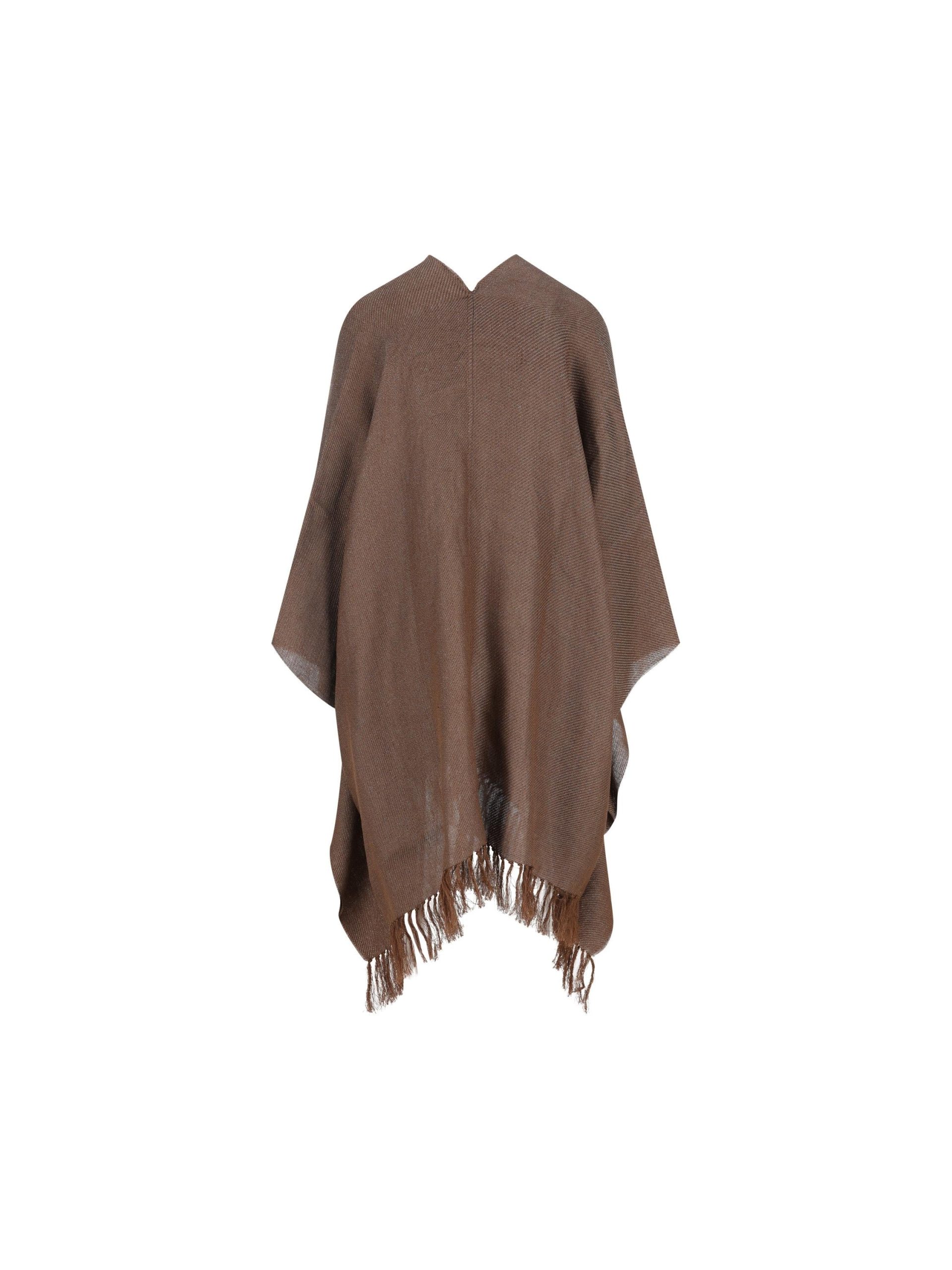 BRUNELLO CUCINELLI Poncho In Cover Di Lino Sparkling - immagine 3
