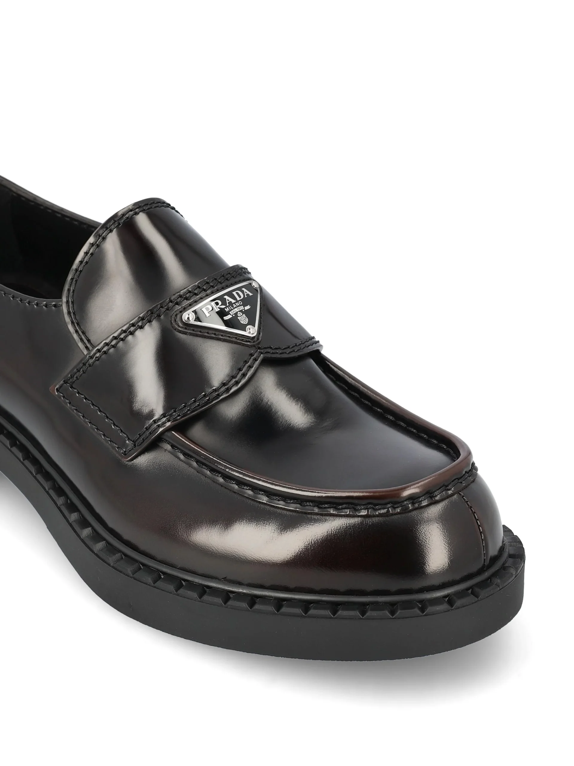 PRADA Mocassini Chocolate In Pelle - immagine 5