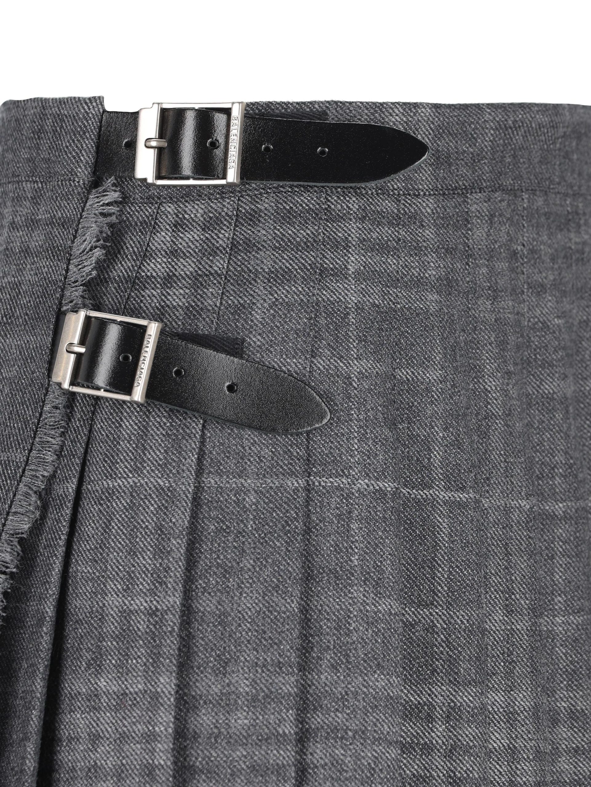 BALENCIAGA Minigonna a Pieghe in Tartan - immagine 5