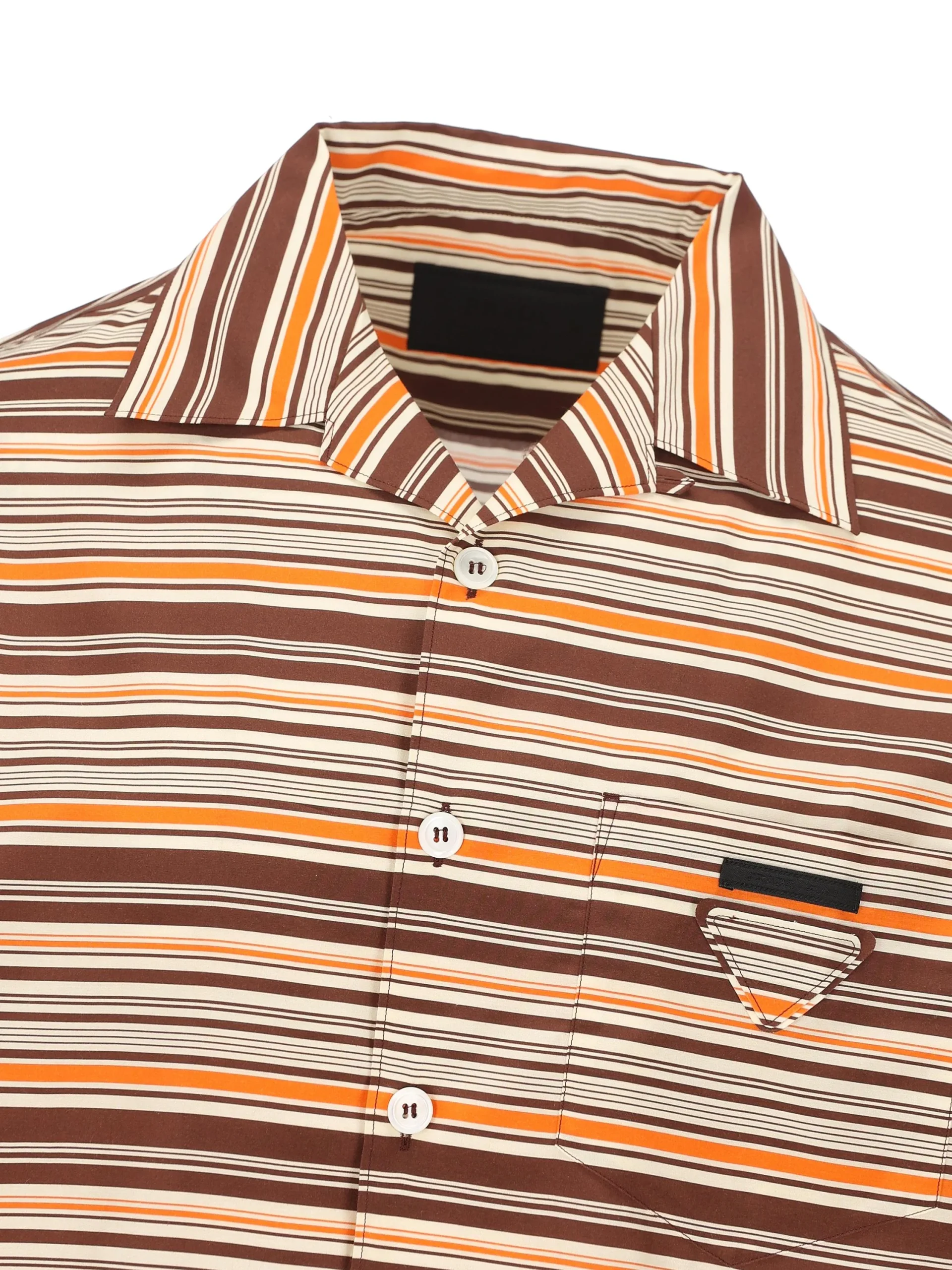 PRADA Camicia Bowling In Cotone A Righe - immagine 4