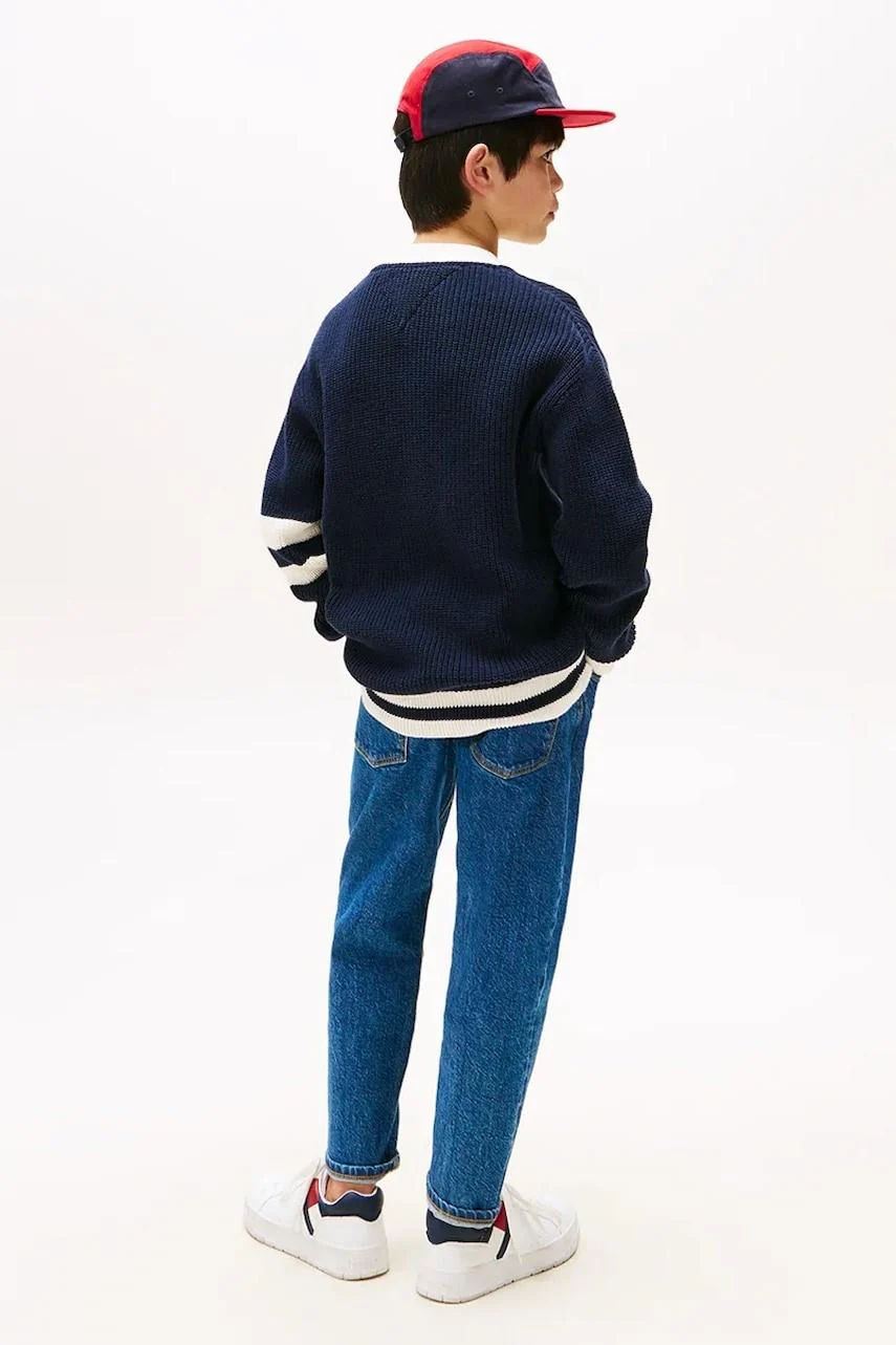 Cardigan Varsity con scollatura a V e logo - immagine 4