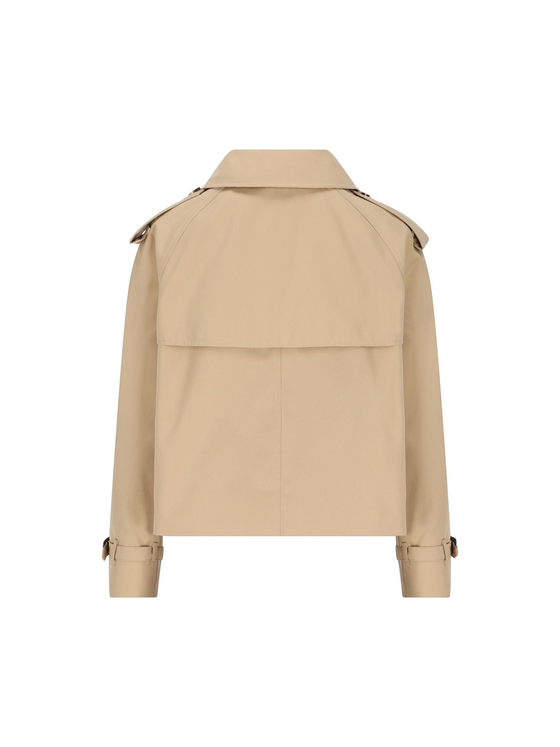 BURBERRY Giacca Trench Cropped In Gabardine - immagine 3